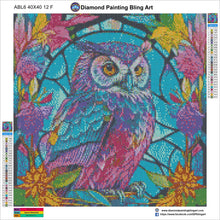 Load image into Gallery viewer, Owl Stain Glass - Diamond Painting Bling Art
