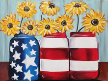 Load image into Gallery viewer, Patriotic Flowers - Diamond Painting Bling Art
