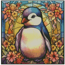 Cargar imagen en el visor de la galería, Penguin Stain Glass - Diamond Painting Bling Art

