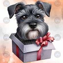 Load image into Gallery viewer, schnauzer Puppy in a Box   - Diamond Painting Bling Art
