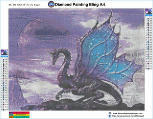Purple Dragon - Diamond Painting Bling Art