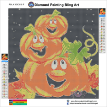 Load image into Gallery viewer, Silly Pumpkins - Diamond Painting Bling Art
