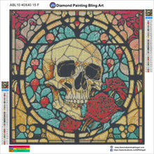 Load image into Gallery viewer, Skull Stain Glass - Diamond Painting Bling Art
