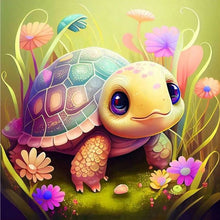 Load image into Gallery viewer, Snack Size Colorful Turtle - Diamond Painting Bling Art
