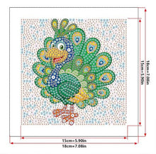 Load image into Gallery viewer, Snack Size Peacock - Diamond Painting Bling Art
