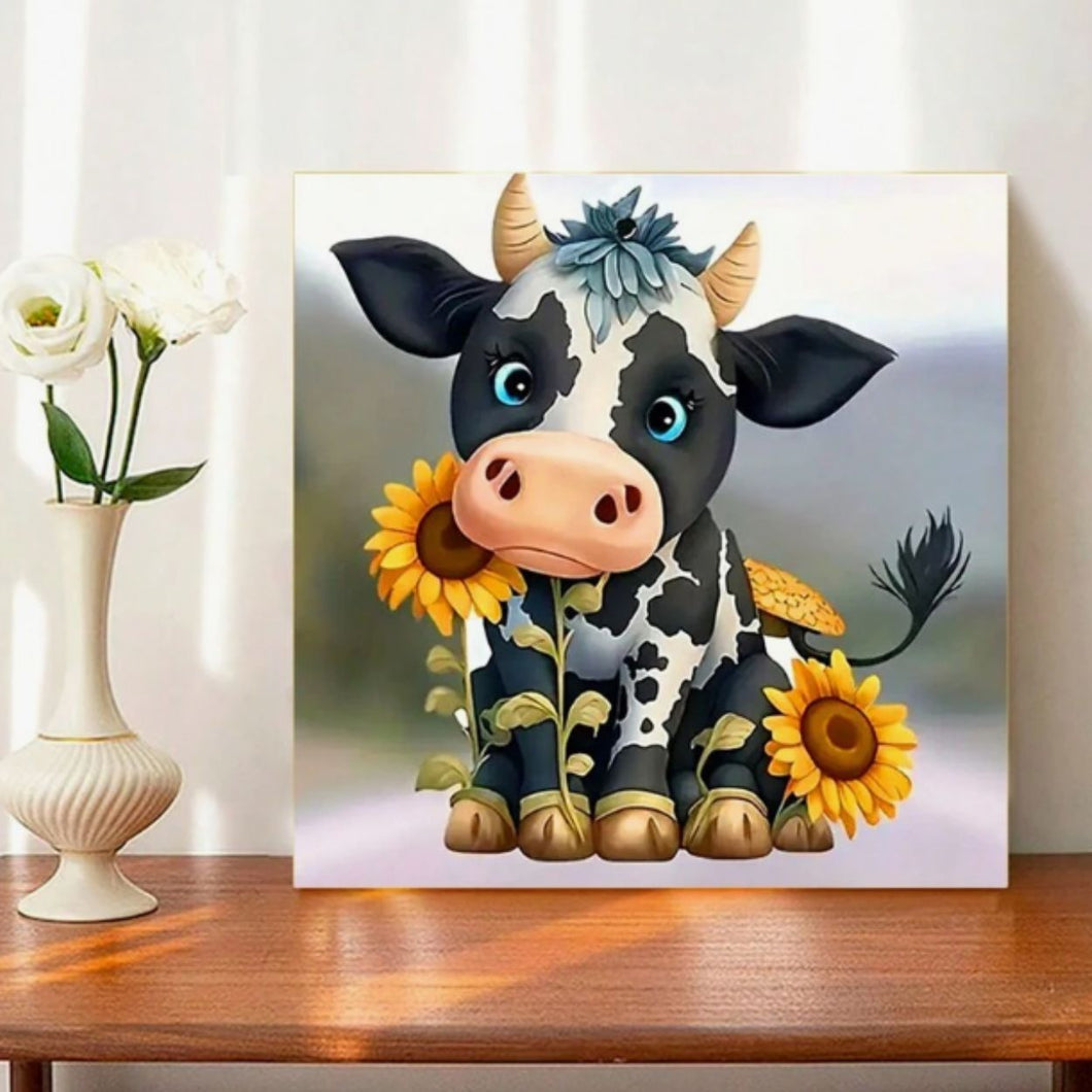 Snack Size Sunny the Cow - Diamond Painting Bling Art