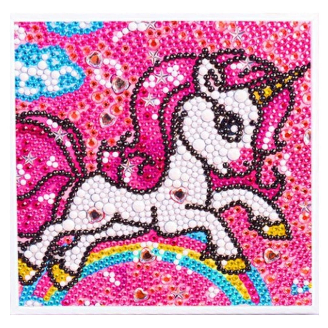 Snack Size Unicorn with Frame - Diamond Painting Bling Art