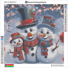 Load image into Gallery viewer, Snowman Family - Diamond Painting Bling Art
