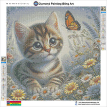 Load image into Gallery viewer, Springtime Kitty - Diamond Painting Bling Art
