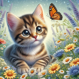 Springtime Kitty - Diamond Painting Bling Art