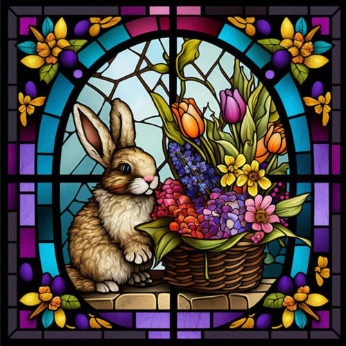 Stain Glass Bunny - Diamond Painting Bling Art