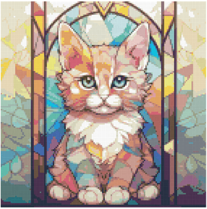 Stain Glass Cat - Diamond Painting Bling Art