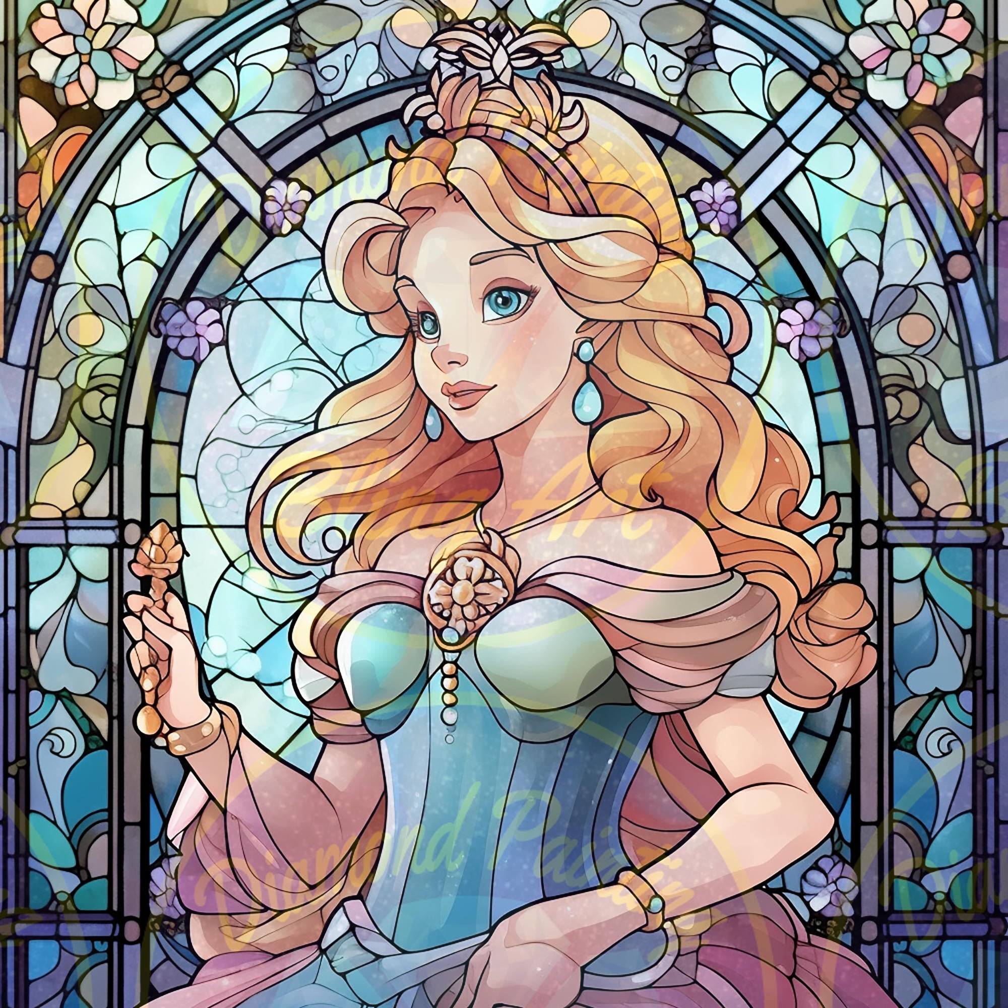 Disney Stained Glass Princesses
