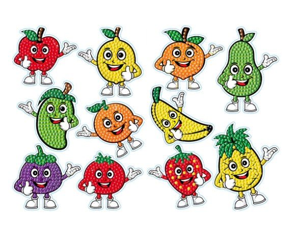 Stickers Fruit Smiley - Diamond Painting Bling Art