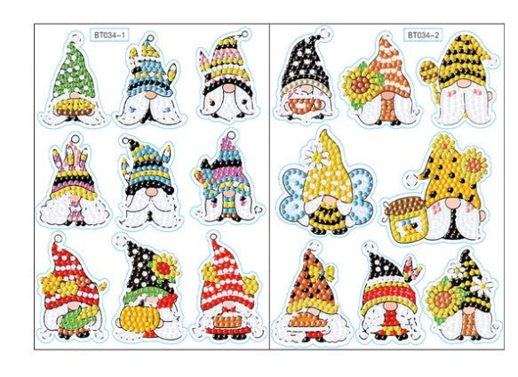Stickers Spring Gnome - Diamond Painting Bling Art