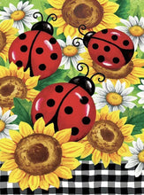 Load image into Gallery viewer, Sunflower Ladybug Crystal - Diamond Painting Bling Art
