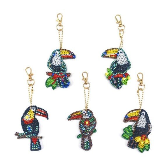 Toucan Key Chains - Diamond Painting Bling Art