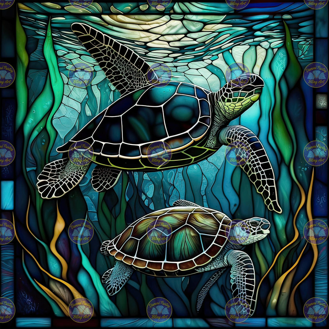 Turtle Diamond Painting, Turtles Diamond Art Kit