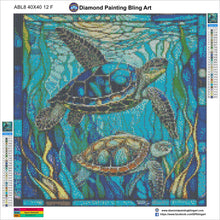Load image into Gallery viewer, Turtles Stain Glass - Diamond Painting Bling Art
