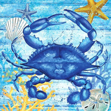 Load image into Gallery viewer, Watercolor Blue Crab - Diamond Painting Bling Art
