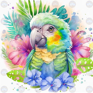 Watercolor Pastel Parrot - Diamond Painting Bling Art