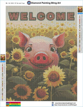 Load image into Gallery viewer, Welcome Piggy - Diamond Painting Bling Art
