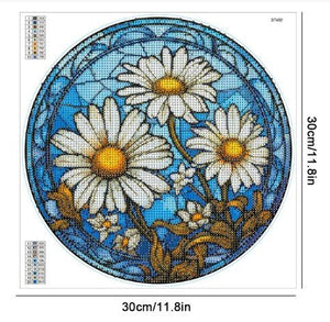 White Daisy Sticker Kit - Diamond Painting Bling Art