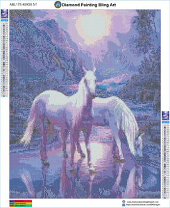 White Horse's - Diamond Painting Bling Art
