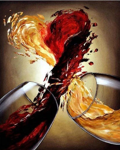 Wine Splashing - Diamond Painting Bling Art