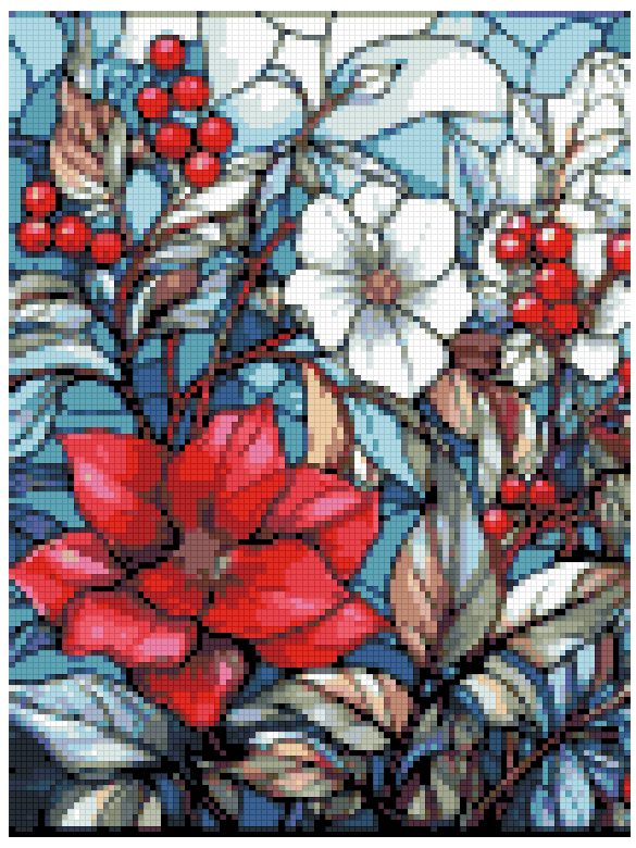 Winter Flowers - Diamond Painting Bling Art