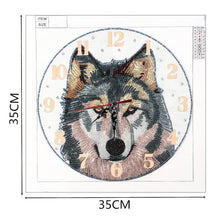 Load image into Gallery viewer, Wolf Clock - Diamond Painting Bling Art
