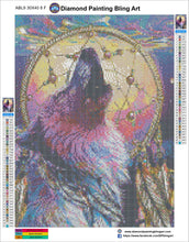 Load image into Gallery viewer, Wolf Dreamcatcher - Diamond Painting Bling Art

