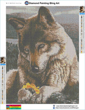 Load image into Gallery viewer, Wolf Yellow Flower - Diamond Painting Bling Art

