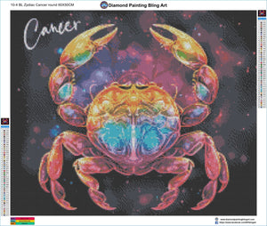 Zodiac Cancer - the Crab - Diamond Painting Bling Art