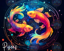 Cargar imagen en el visor de la galería, Zodiac Pisces - the Fishes - Diamond Painting Bling Art
