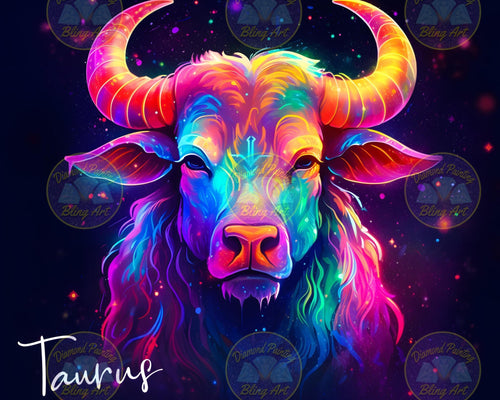 Zodiac Taurus the Bull - Diamond Painting Bling Art